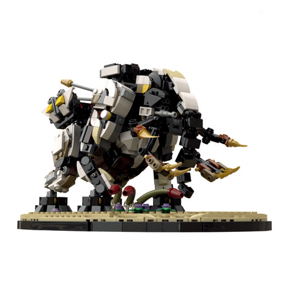 Moc Horizon West Tremalusk Elephant Monster Building Blocks Mehca Zero Dawn Grazer Beast Bricks Toys For Children Birthday Gift