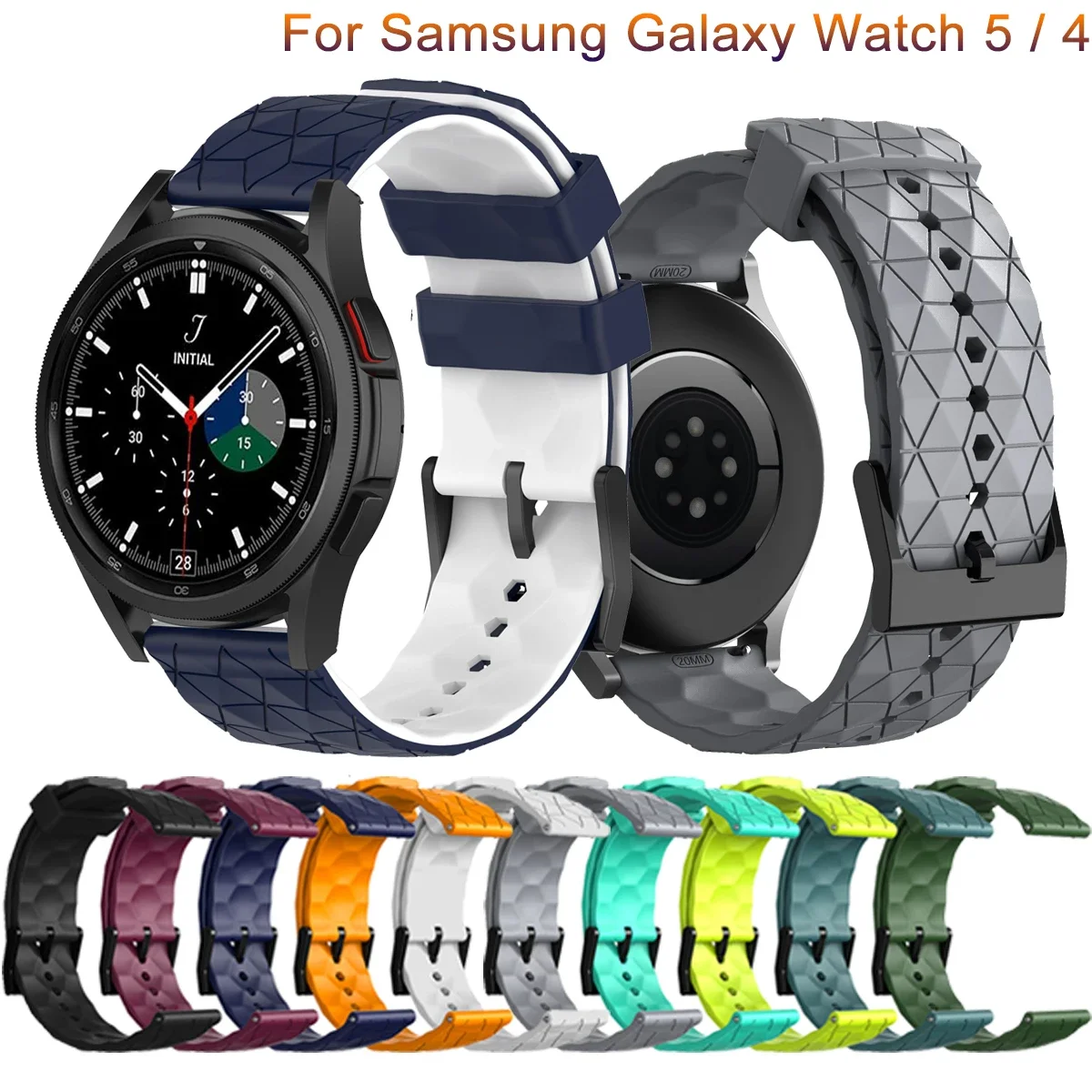 

20mm Soft Silicone Strap For Samsung Galaxy Watch 5/4 40mm/44mm Wrist Strap Bracelet For Galaxy Watch 4 Classic 46mm/42mm Correa