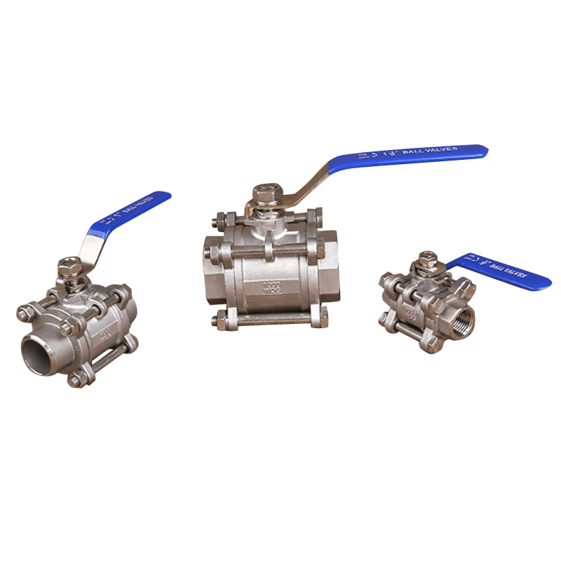 1PCS 1.5" Pipe OD:38MM Sanitary Stainless Steel 3 Piece Ball Valve SS304 Tri Clamp PTFE Ferrule OD 50.5mm