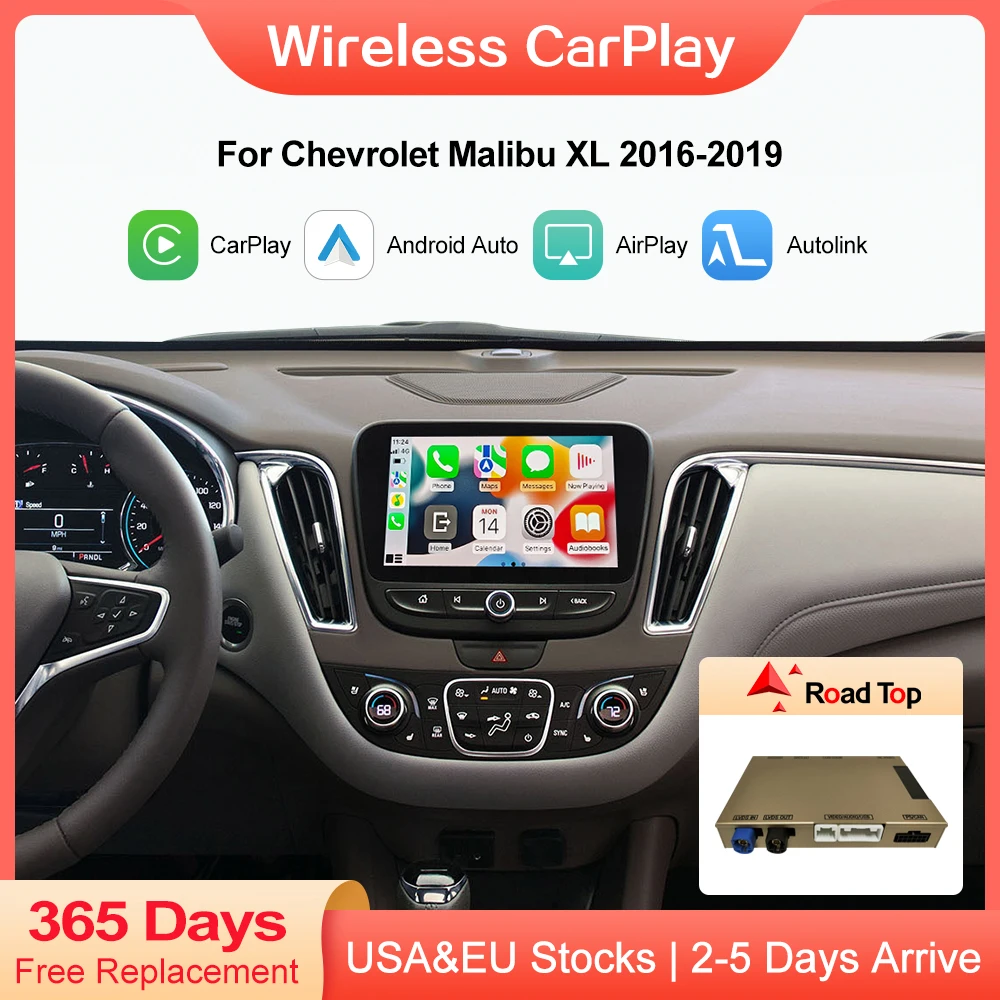 

Автомобильный беспроводной плеер CarPlay для Chevrolet Malibu XL 2016-2019 с 8-дюймовым ЖК-экраном, на базе Android