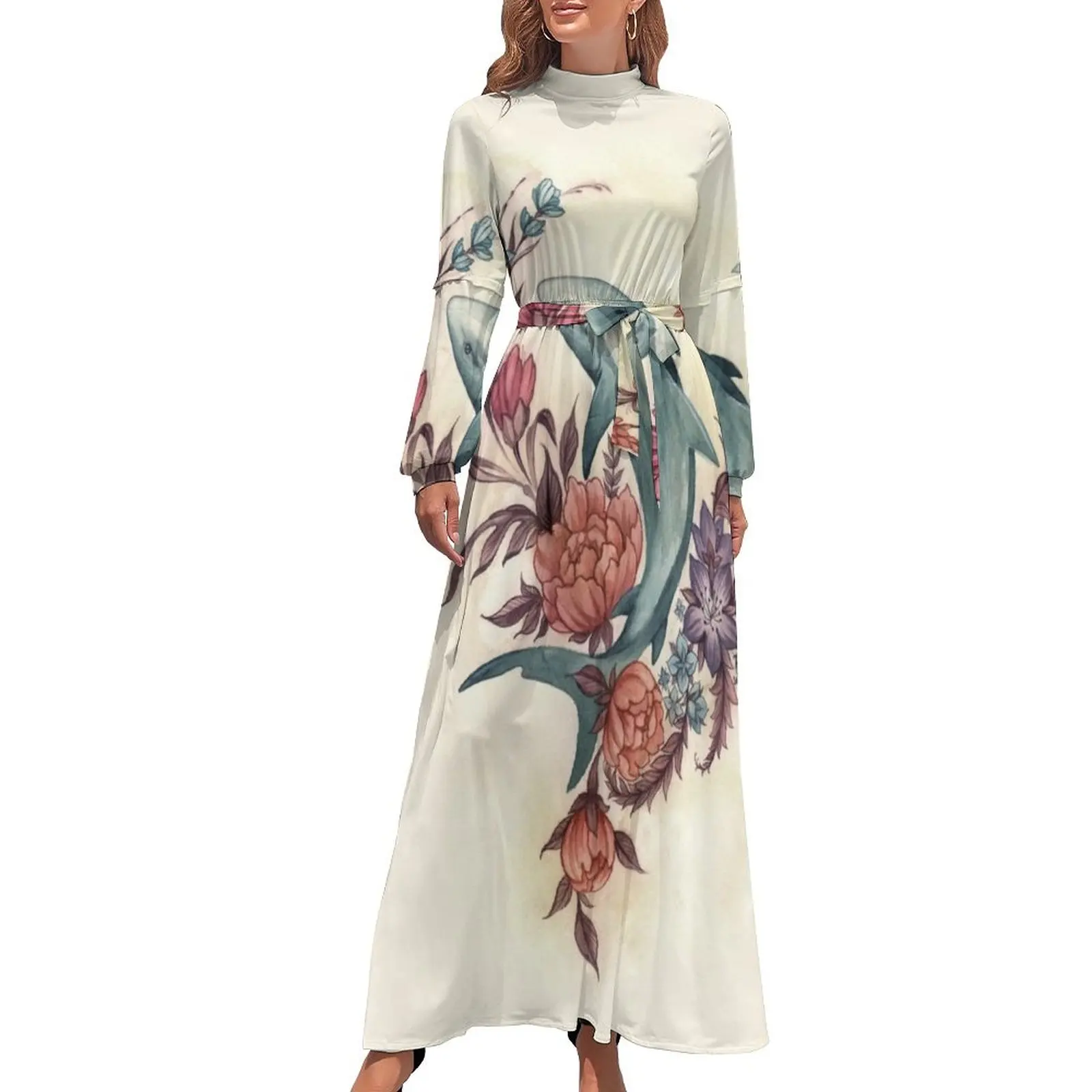 thumbnail image 1 of Vestido largo floral vestidos africanos para mujer vestido de fiesta noche, 1 of 5