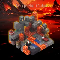 Magnetic Blocks-Build Mine Magnet World Set for Boys Girls Age 3+, Sensory Construction Christmas Toys for Toddlers Gifts 1