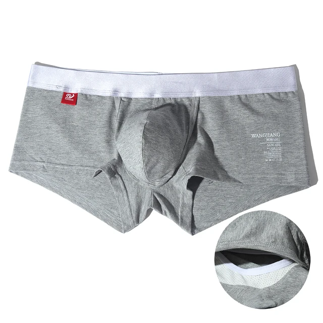 Open Front Underwear Men Coton Boxer Shorts Hommes Culotte Respirante Homme 1