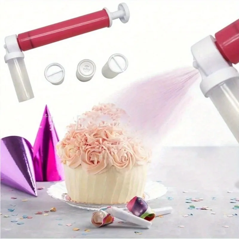 Manual Airbrush Spray Gun for Cake Decorating Baking Tool Ideal for Dessert and Cookie Making Perfect Party Kitchen Supply
