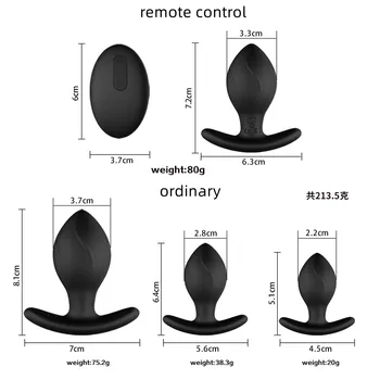 Remote Control Anal Plug Dildo Vibrator Prostate Massager USB Charging 10 Stimulation Wireless Remote Control