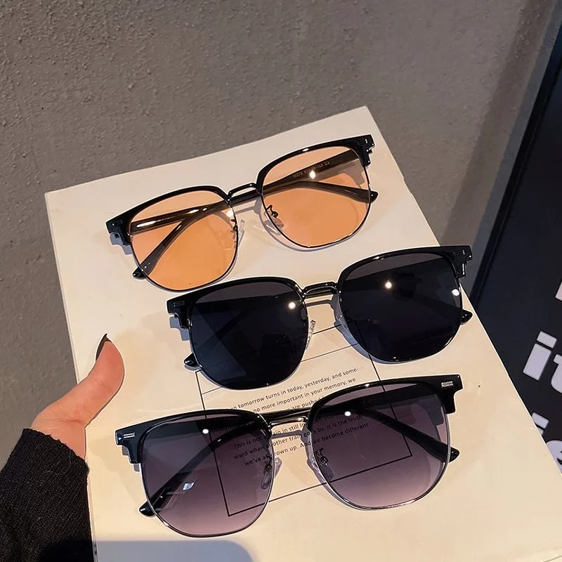 

26 Sunglasses Women Sun Glasses For men Luxury Designer Trending Fashion Brands Vintage Popular Black
