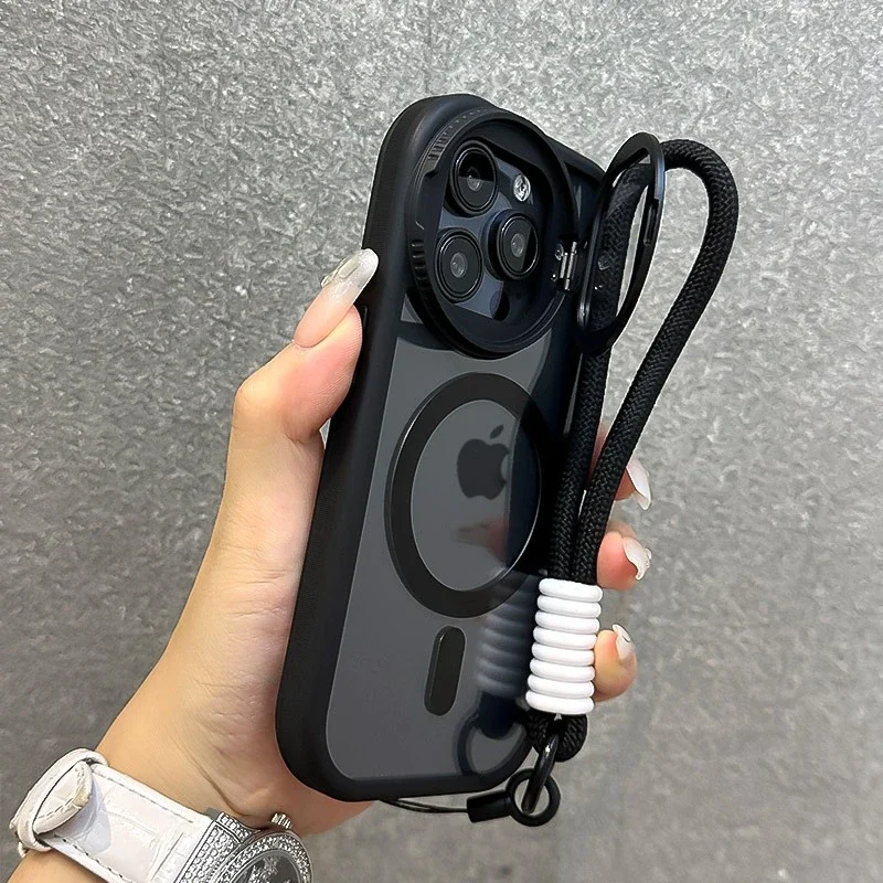 Premium Lanyard MagSafe Phone Case with Magnetic Holder & Bumper Cover
