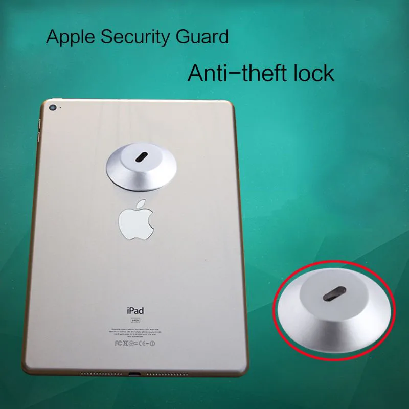 Silver Color Durable Notebook Anti Theft Portable Lock Hole 4x0.7cm Round Tablet Laptop For IPad MacBook Notebook