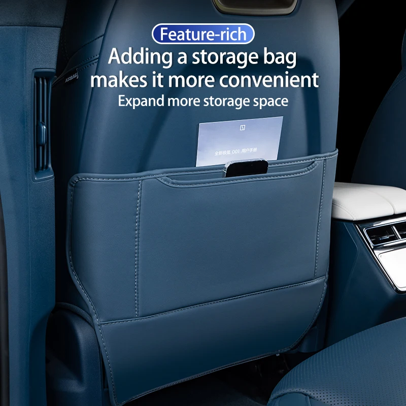 Special seat kick pad Leather rear backrest protection automotive interior trim modification accessories For ZEEKR 001