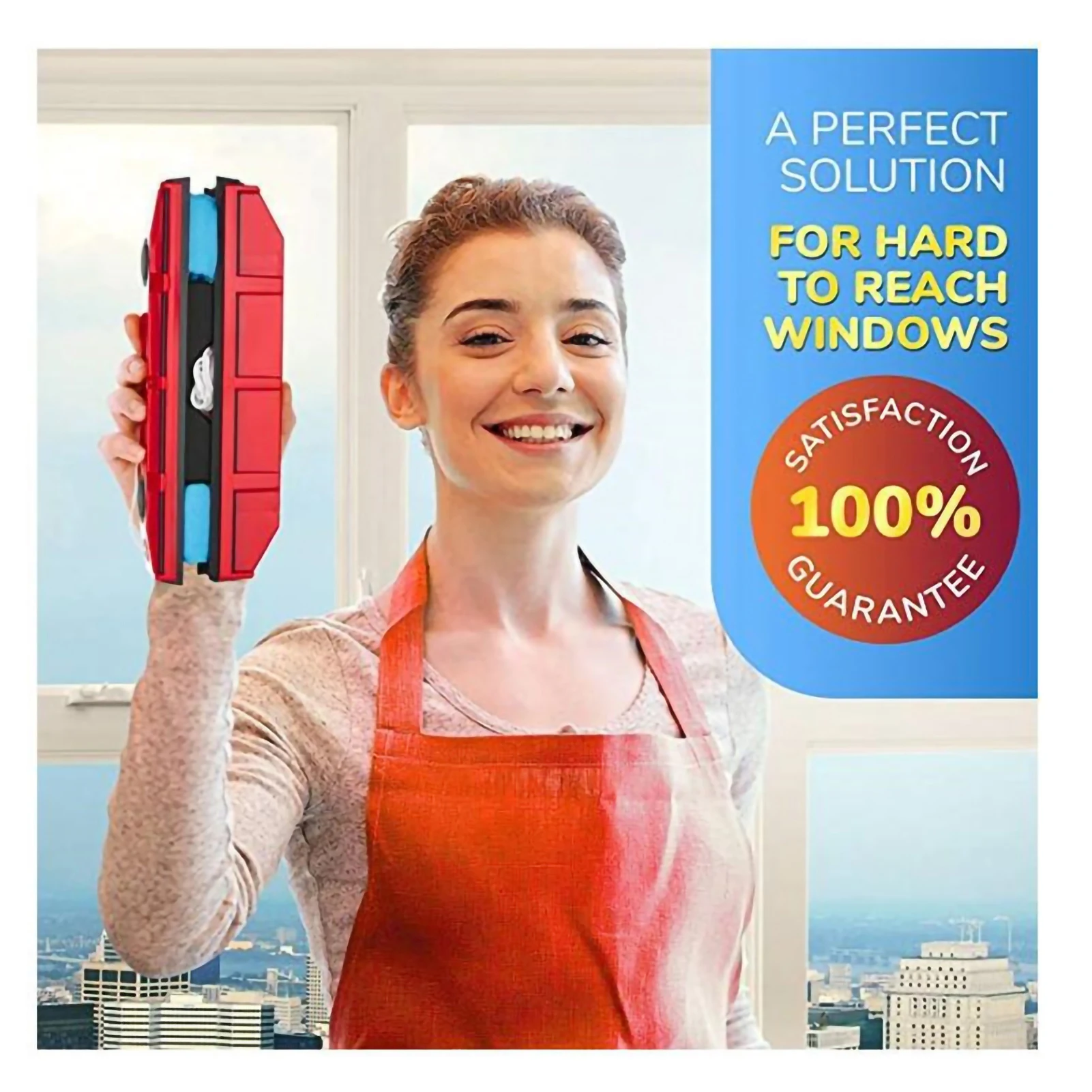 1 Pc Magnetic Window Cleaner Double-Sided Window Cleaning Glass Wiper Cleaning Tool For High-Rise Home Car Double Glazed Windows window cleaning brush window cleaner
