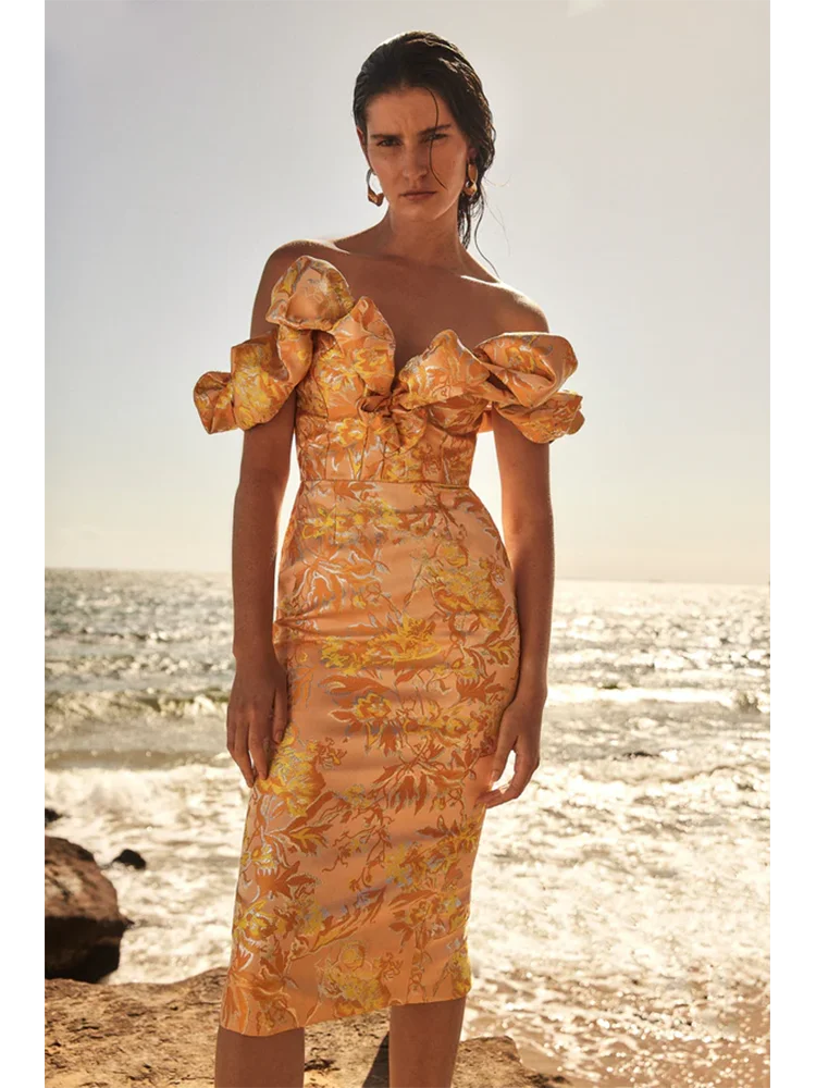 New Jacquard Bodycon Ladies Dress Vestidos De Fiesta Elegantes