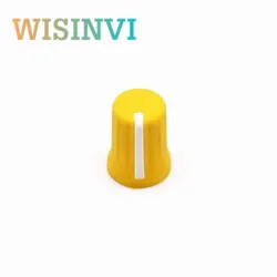 5-Piece Adjustable Half-Axis EQ Gain Rubber Knob Set - D15H20 (Yellow)