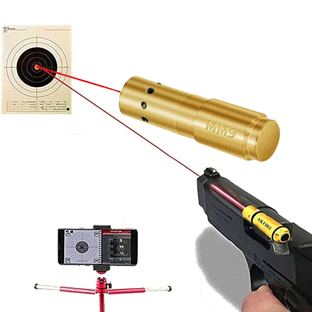 

9mm Laser Bullet Tactical Training Tools for Dry Firing Training Hunting Red Dot Laser Training Bore Sight Red Dot Accessories