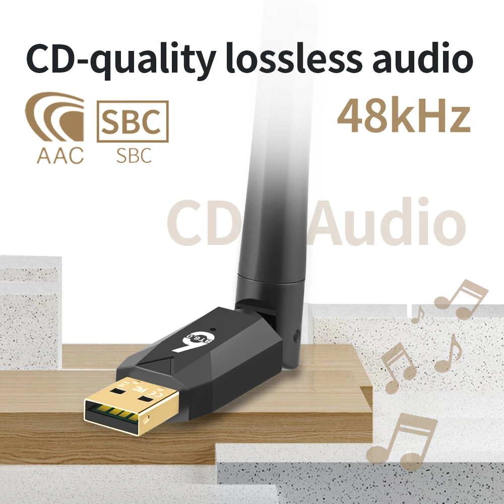 KEBIDUMEI USB 블루투스 어댑터 블루투스 6.0 동글 PC용 Windows 10/11 마우스용 블루투스 수신기 키보드 헤드폰 스피커