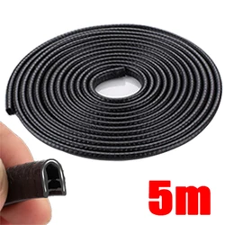 Universal Car Door Edge Protector & Sealant Strip - Protective Guard for Doors, Trunks, and Hoods (Type A Black 5m)