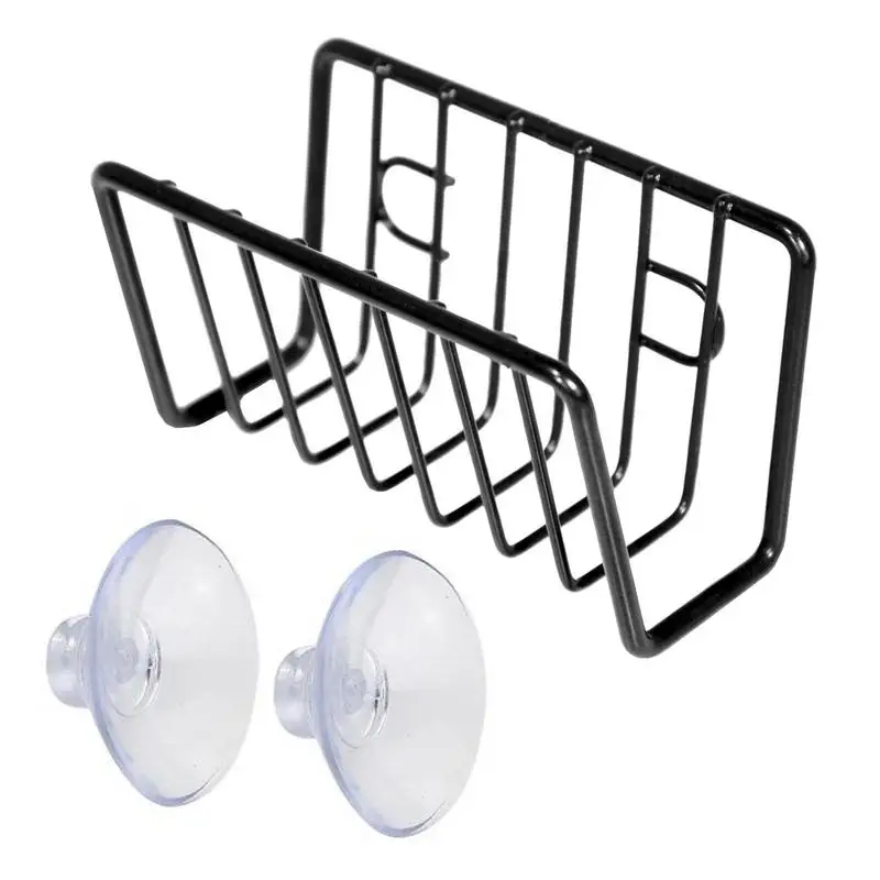Sponge Drain Rack Stainless Steel Dishcloth Rack Holder Punch 1