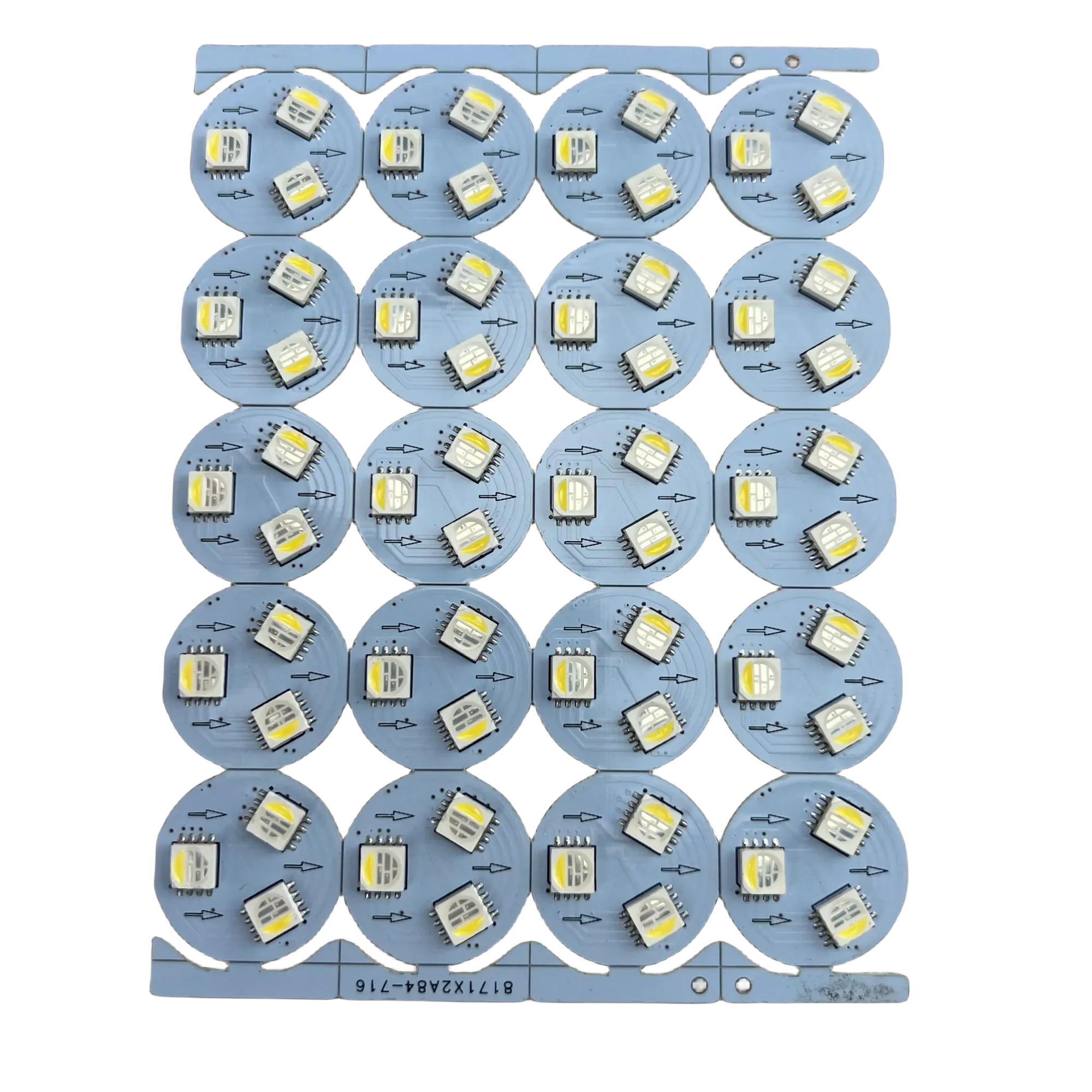 PCBA TM1814-RGBW(3000K) IC 주소 지정 가능 RGBW 픽셀 라이트, 0.9W DC12V 입력 비방수, 올 블랙 와이어 포함, 세트당 20 개, 22mm