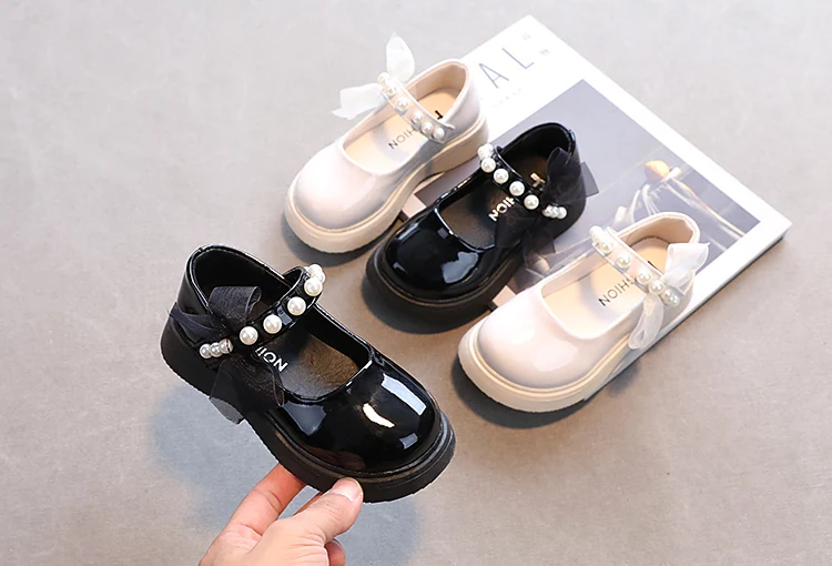 ULKNN loveliness-zapatos de cuero suave para niño, zapatillas