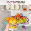 360° Rotatable Storage Tray Kitchen Refrigerator Turntable Rack Fridge Fruit Vegetables Storage Container Turntable Organizer 1