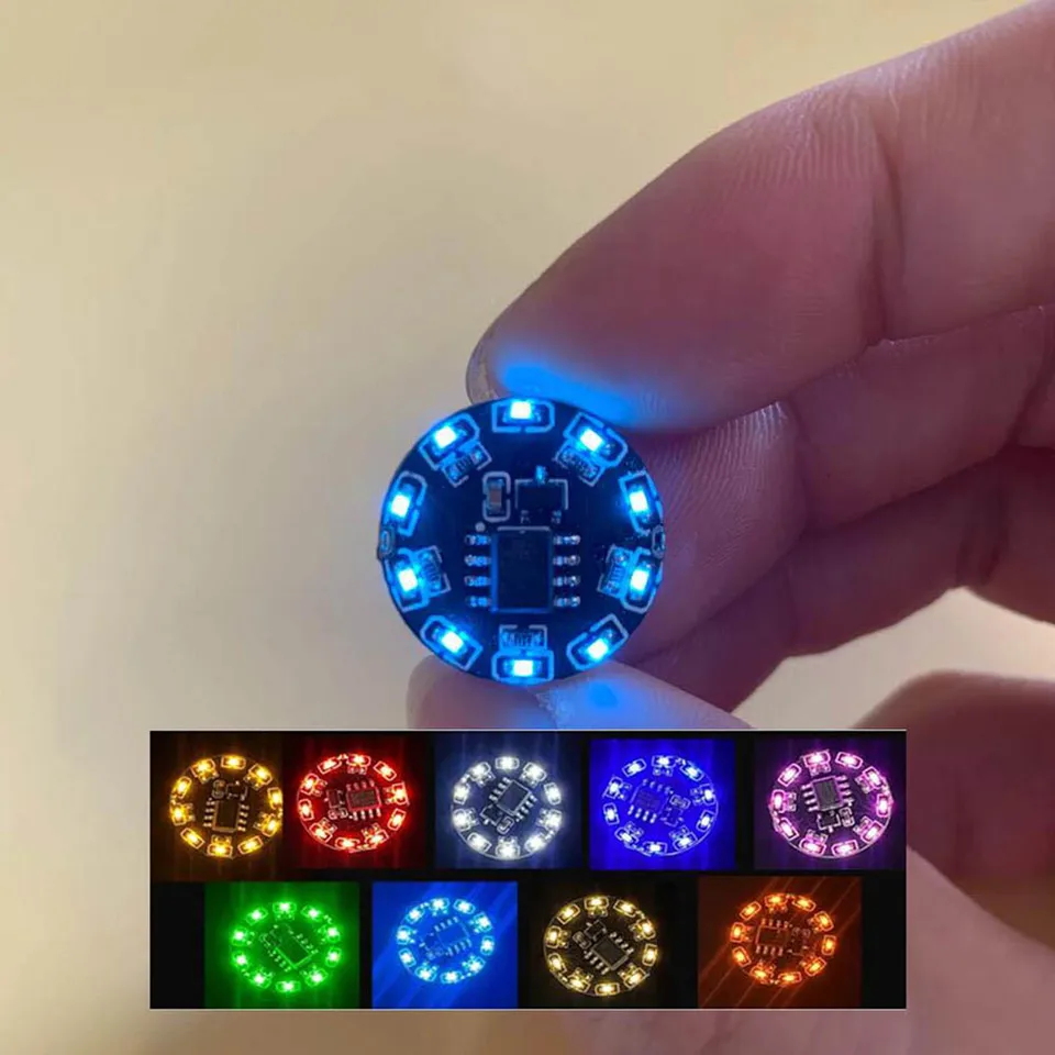 Module LED à Induction Magnétique - 16 Modes De Couleur, Programmable, Pour Maquettes, Décors, Villages De Noël