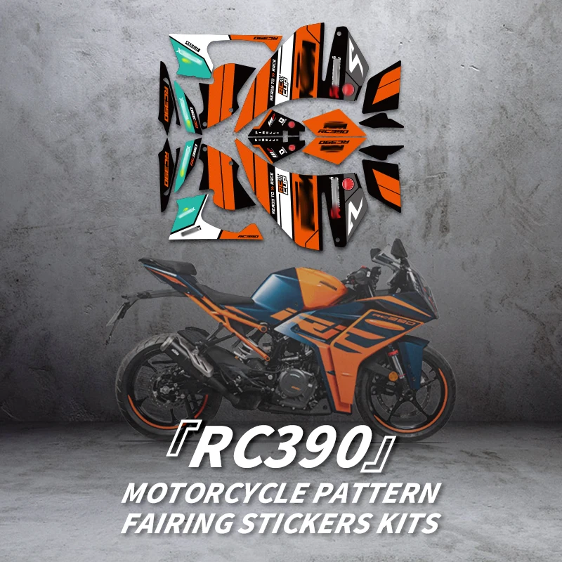 Used For KTM RC390 Bike Accessories Decoration Protective Refit Decals Of Motorcycle Pattern Printing Stickers Fairing Kits for google pixel 7 pattern printing pu leather magnetic flip cover stand wallet soft tpu book case blossom tree