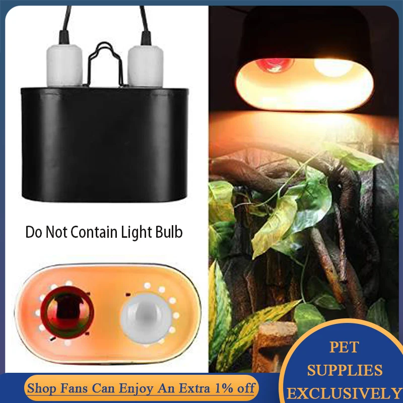 

Lampshade for Reptile UVB/UVA Heat Calcium Lamp Bulb for Turtle Lizard Snake Lguanas Feeding Box E26/E27 Energy Saving Light