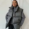 Talenza Women's Cotton Vest Jacket New Sleeveless Sports Casual Solid Color Winter Warm Vest Jacket Vest Women's Cotton Jacket 2