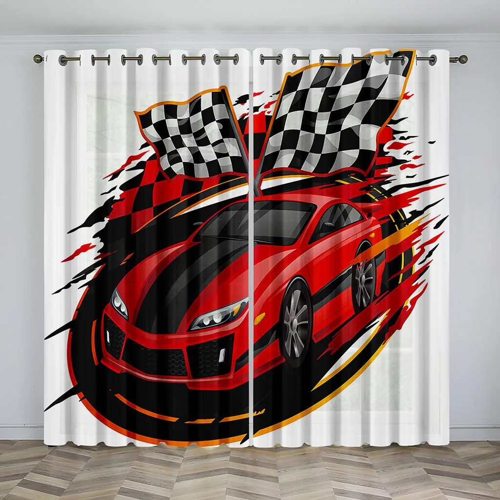 Race Car Blackout Curtains for Boys Kids Cool Sports Car Curtains Girl Man  Extreme Sports Window Cur…See more Race Car Blackout Curtains for Boys Kids