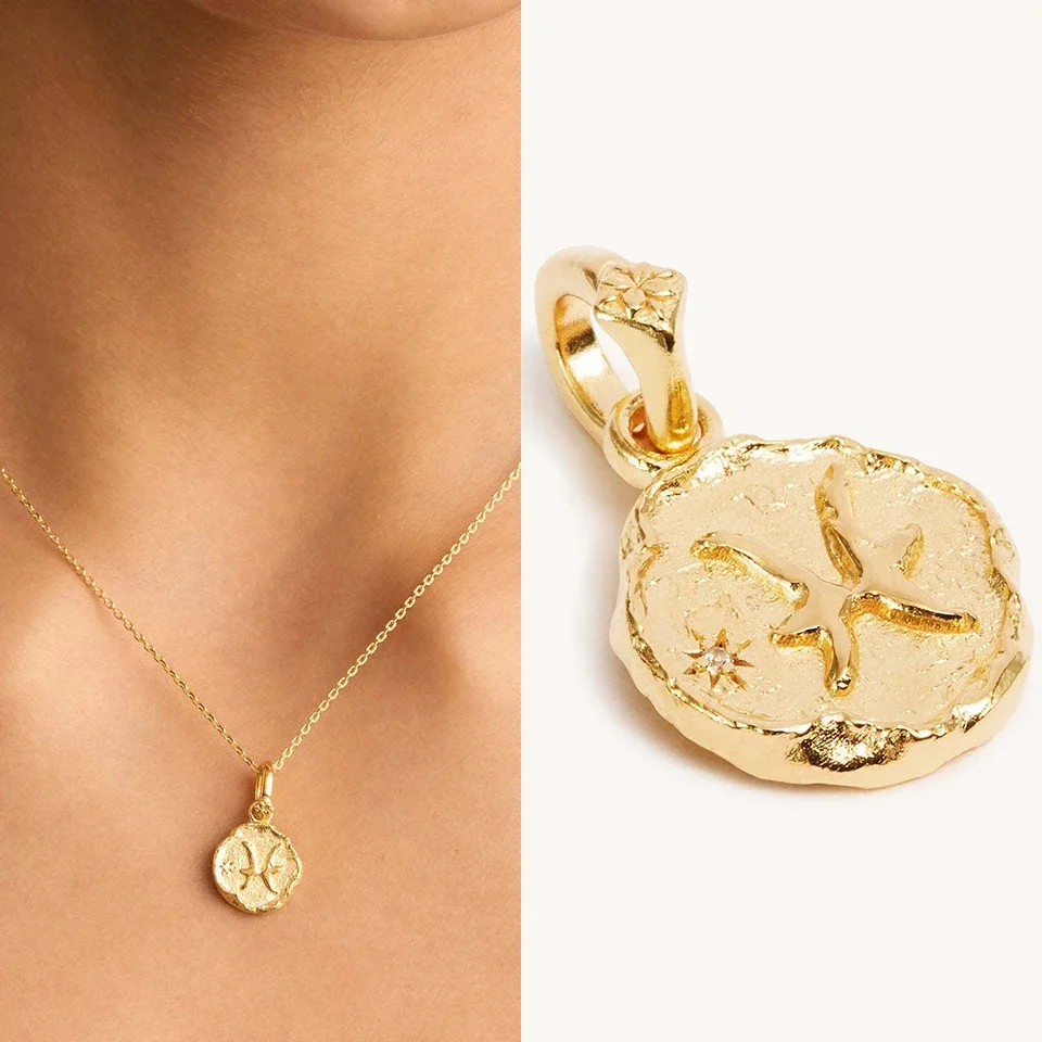 BETHZA Collar De Plata De Ley 925 Con Signo Del Zodiaco De