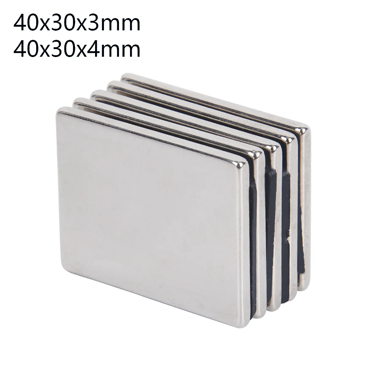 1/2/5/8pcs 40x30x3mm 40x30x4mm N35 강력한 블록 냉장고 자석 영구 희토류 광장 네오디뮴 자석 아트 DIY 
