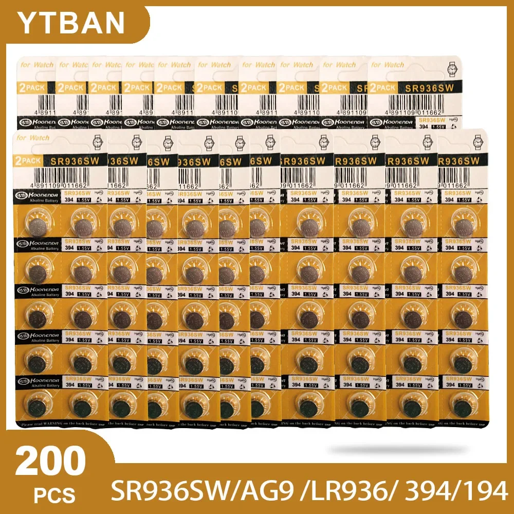 

Батарейка AG91.55V 200 LR936 394A L936F SR936SW, 394 шт.