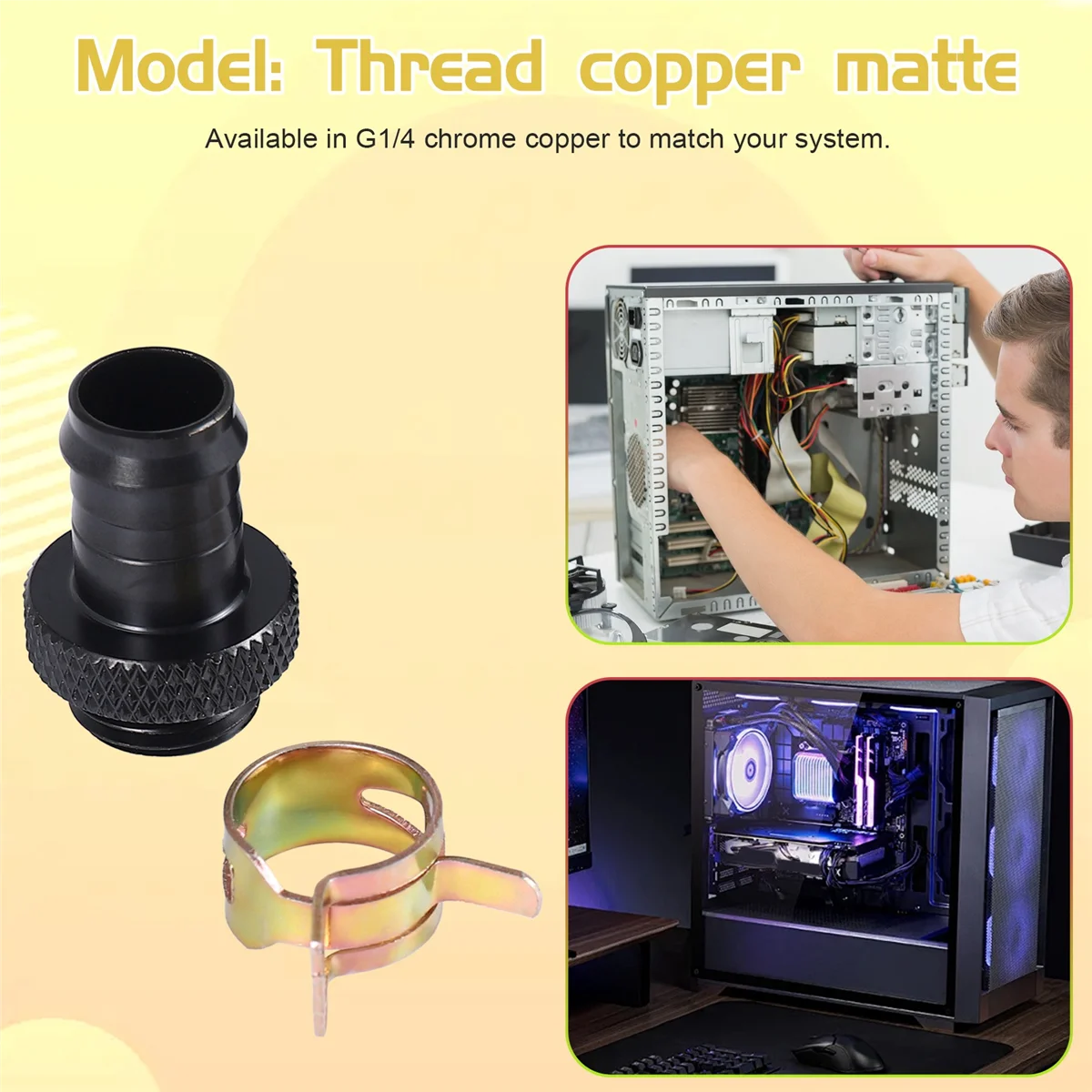 2 قطعة بارب المناسب الكمبيوتر تبريد المياه المبرد...