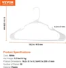 VEVOR Hangers, 0.2 in Ultra-Thin, 50 Pack White Plastic Hangers with Stable Triangular Top Structure & Wider Notch Design 6