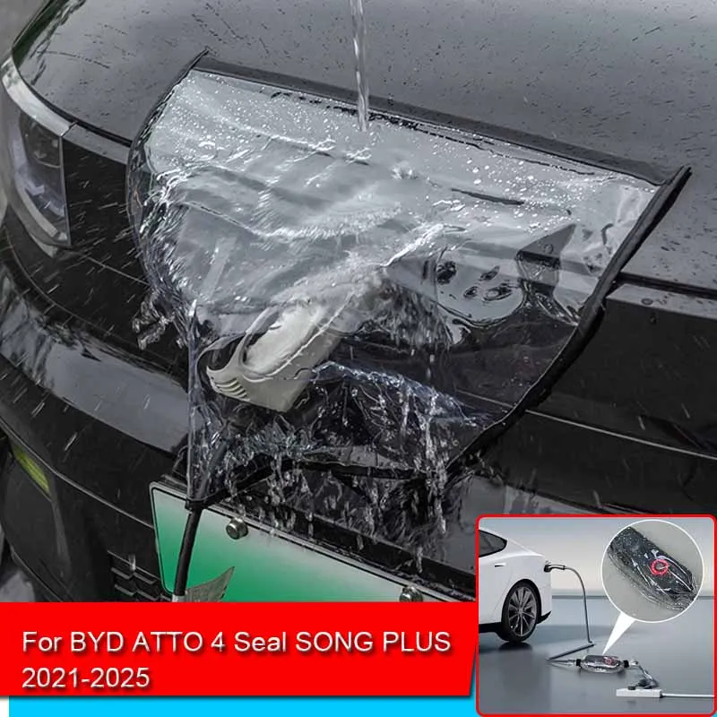 

Car New Energy Charging Port Rain Cover Rainproof Dustproof EV Charger Guns Protect Accessories For BYD ATTO 4 Seal SONG PLUS