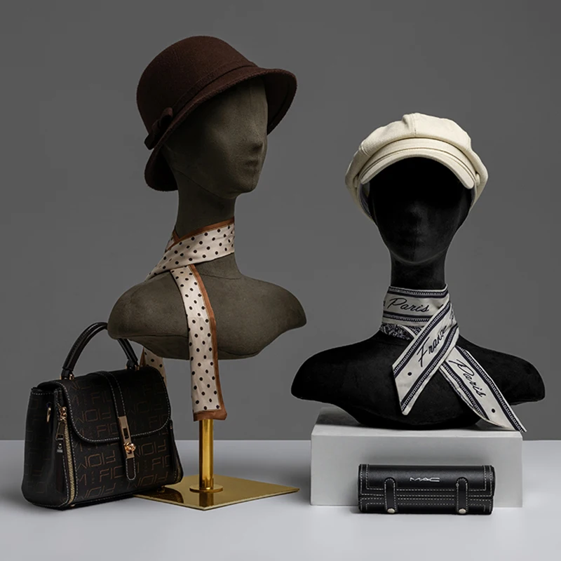 Женский-манекен-голова-с-бюстом-для-ювелирных-изделий-демонстрация-плеч-модель-стенд-шляпа-парик-шарф-кронштейн