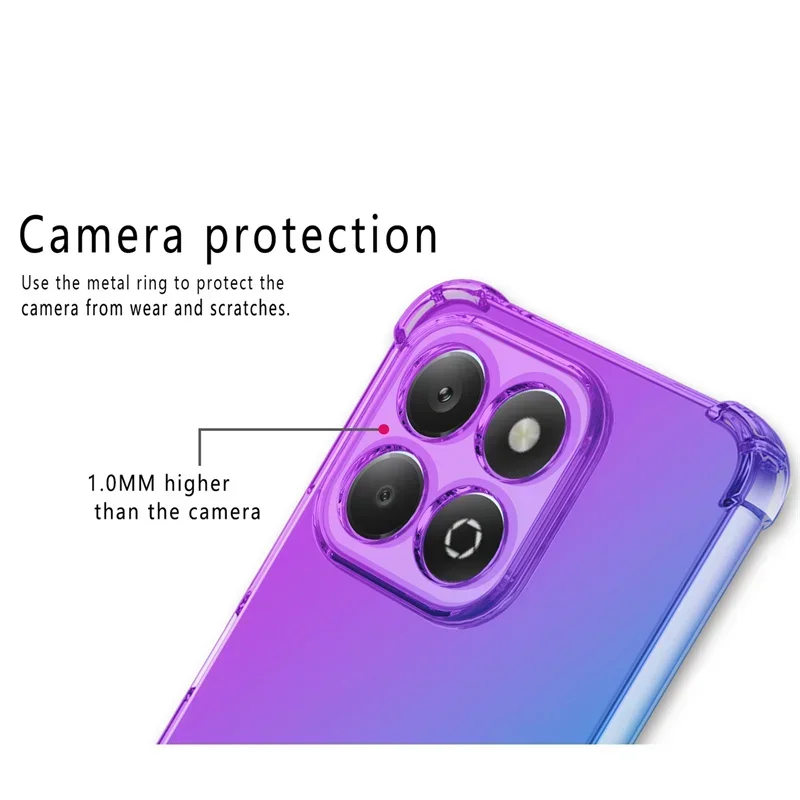 Rainbow Gradient Shockproof Translucent Phone Case - Soft TPU Cover