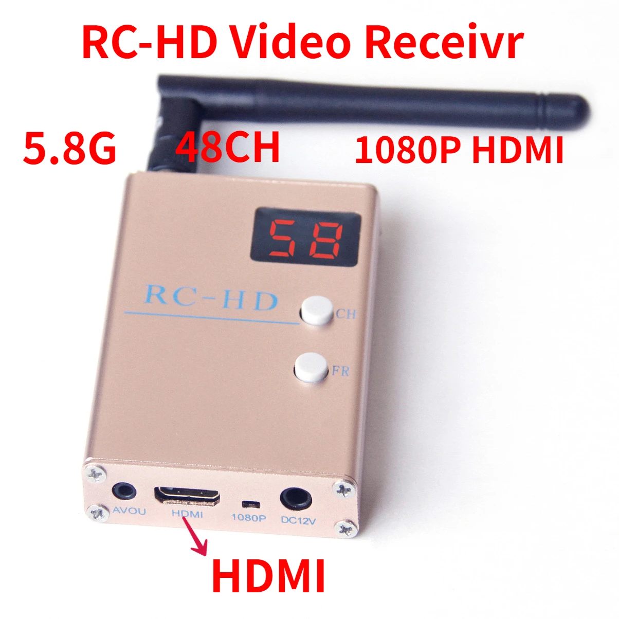 RC832HD RC HD FPV 5.8G 5.8GHz 48CH 48 Channels Receiver HDMI With A/V ...