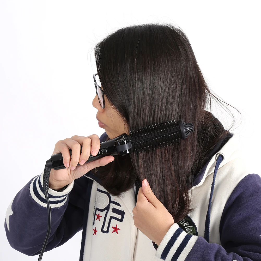 Curling Iron Ceramic Ionic Hair Curler Electric Hot Brush Anti-Scald Curling Wand Portable Hair Styling Tools