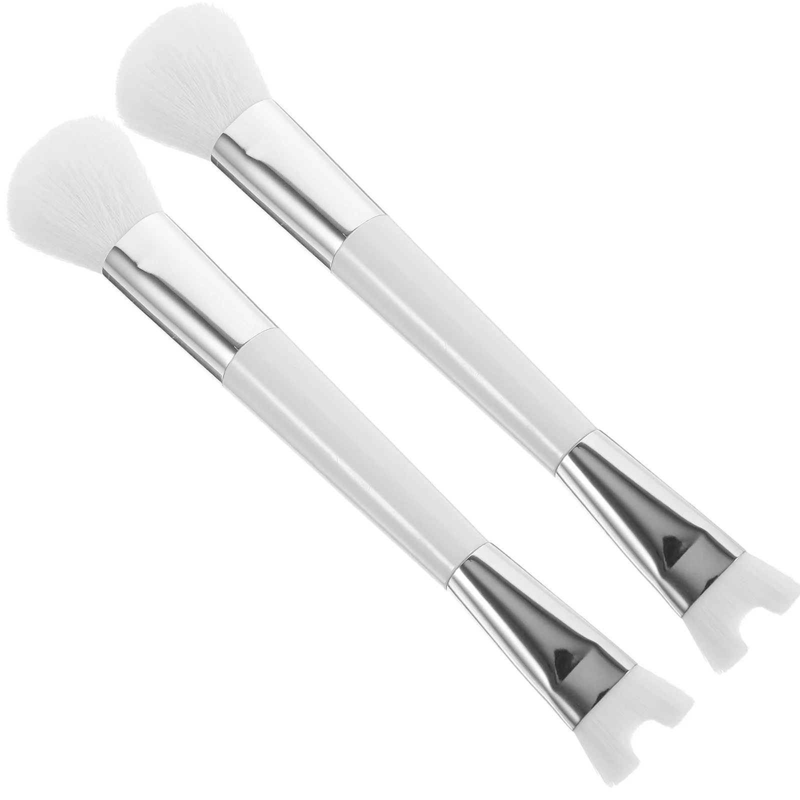 

2 Pcs Double Head Blush Brush Contouring Portable Makeup for Women Nose White Shadow Miss