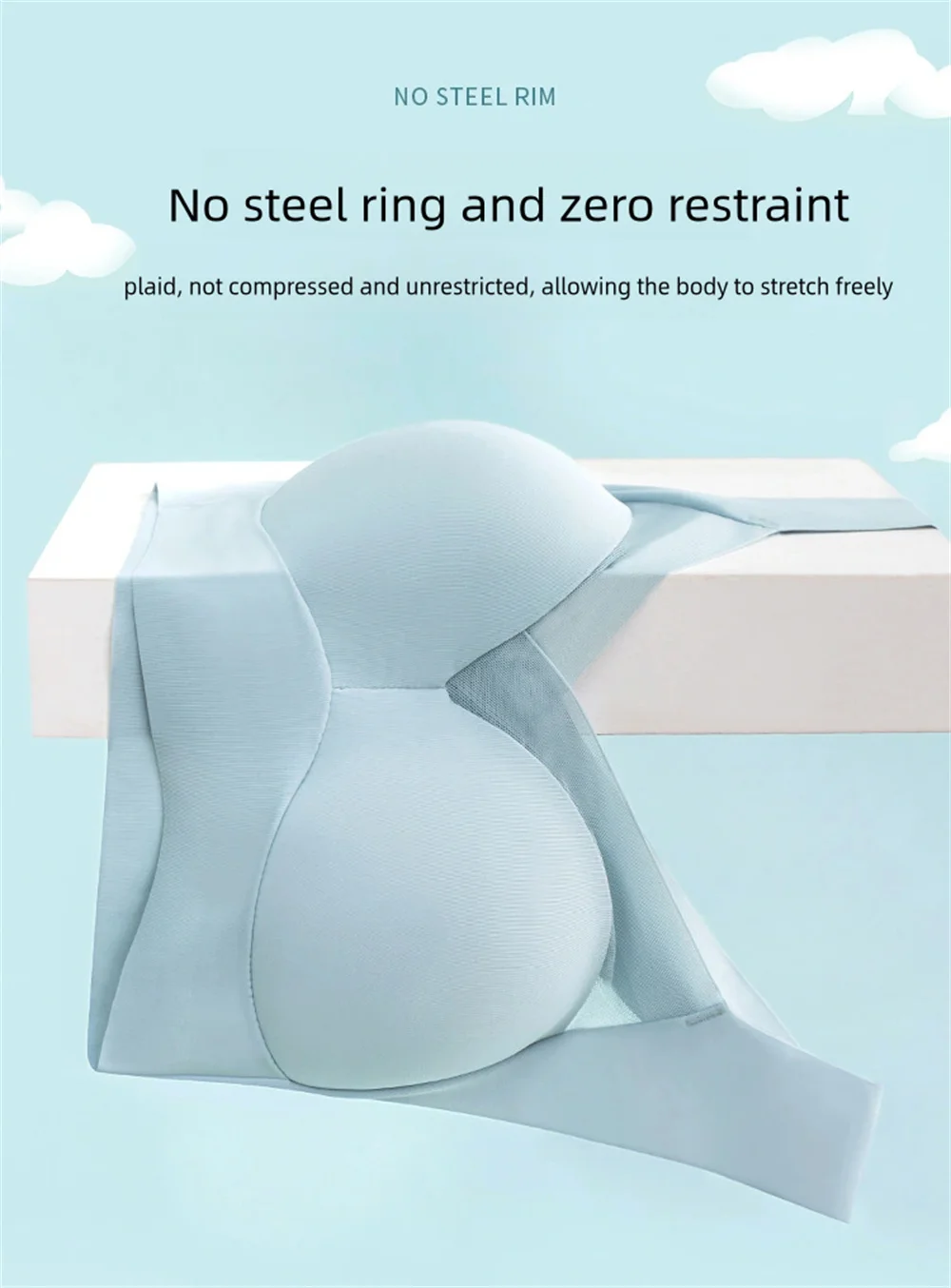 Description Picture 6 of itemWomen Lace Sport Bras Plus Size Seamless Bra Bralette Backless Lady Brassiere Vest Female Gathers Shock-Proof Wireless Top L-3XL