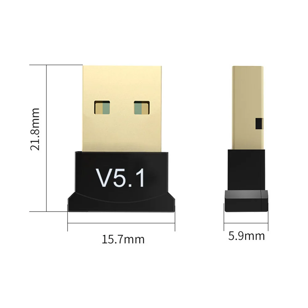 USB Bluetooth 5.3 Adapter Wireless Bluetooth 5.1 Dongle Adapter for PC Laptop Wireless Speaker Audio Receiver USB Transmitter