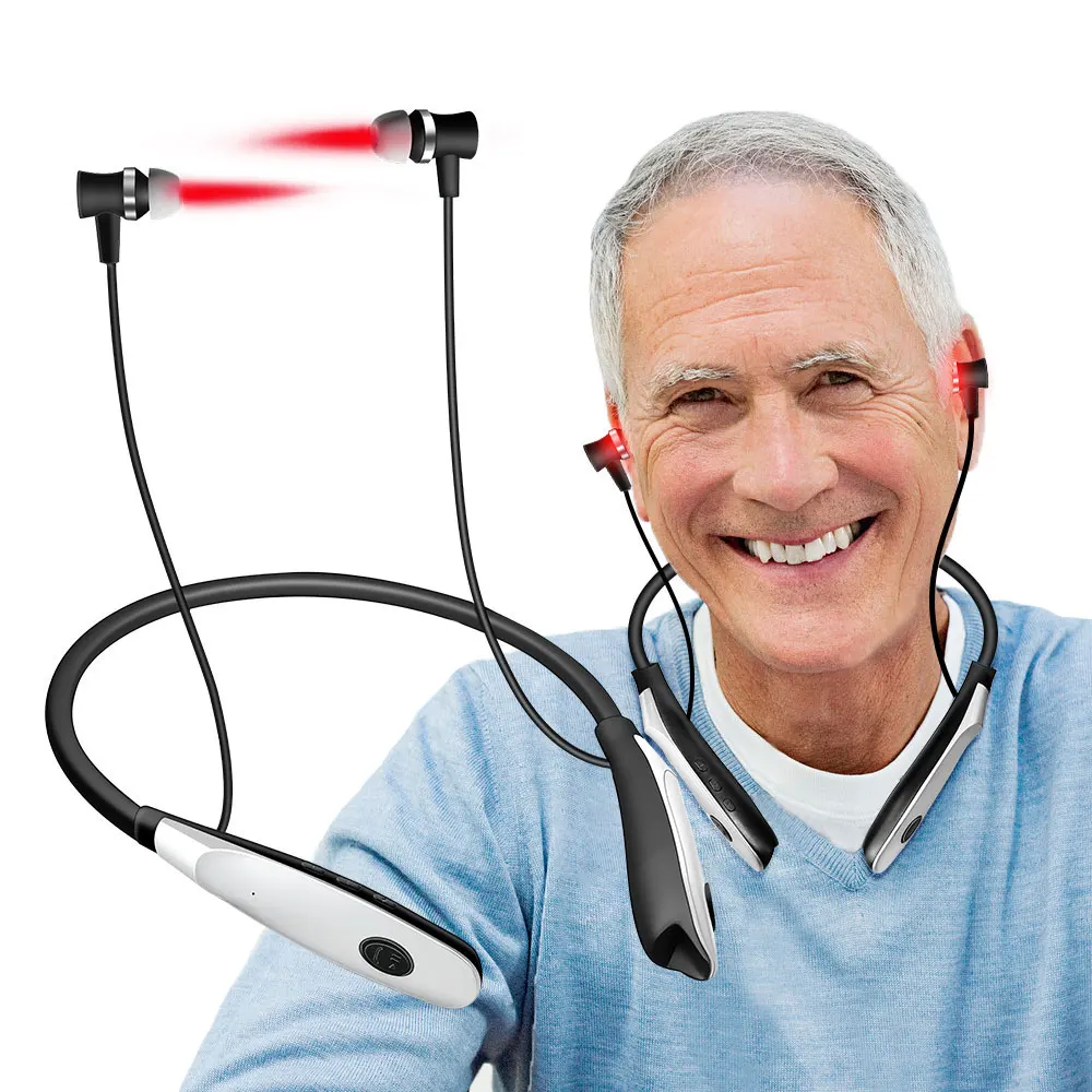 Tinnitus Ear Laser Therapy Rechargeable Neck-hanging 650nm Red Light Rhinitis Nasal Treatment Ear Nose LLLT Physiotherapy Health