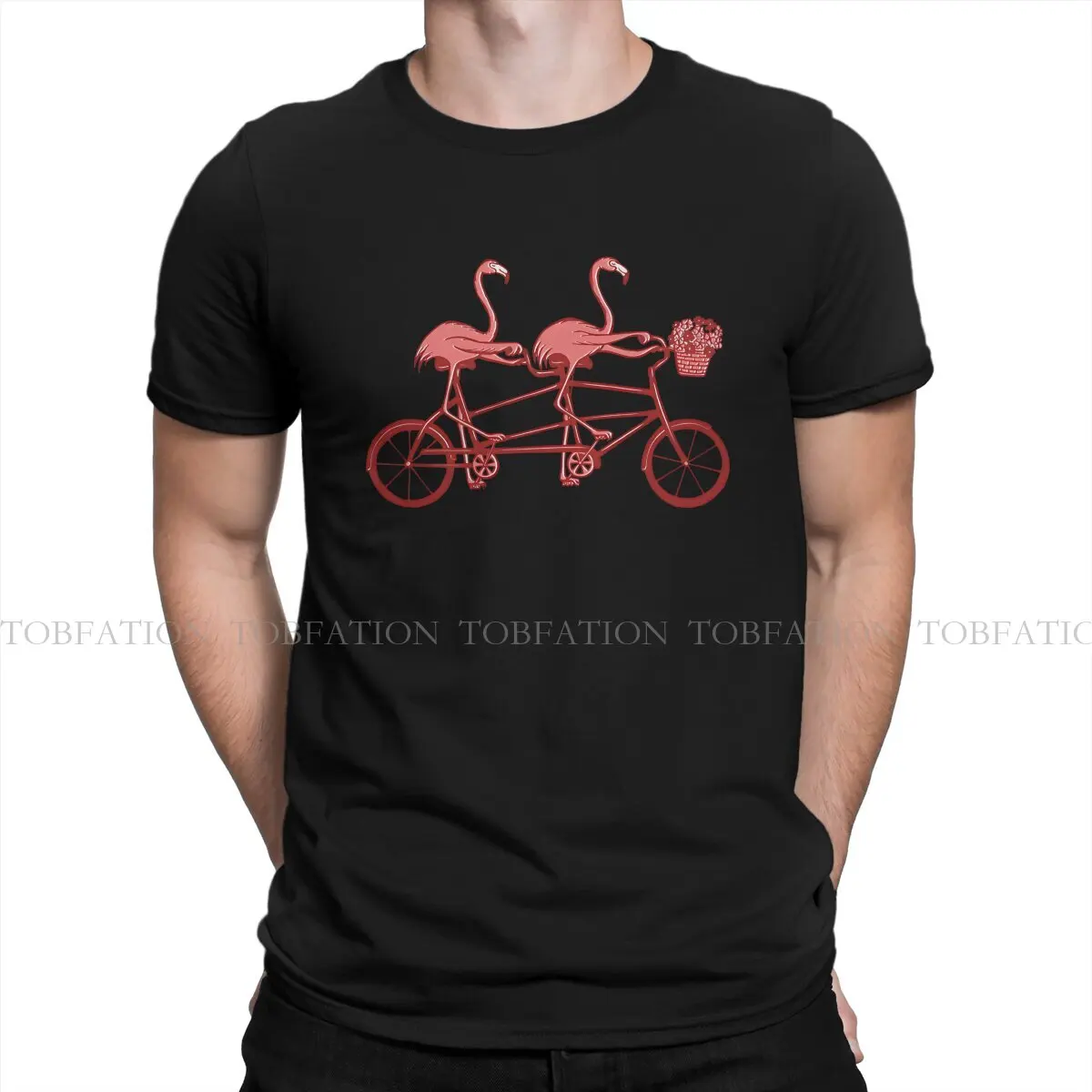 Fenicotteri Rosa Su Maglietta Speciale Per Bici In Tandem Animali Fenicotteri Vestiti Creativi Di Alta Qualità Maglietta Roba