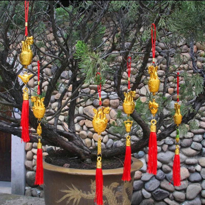 

2024 Year Of The Dragon Gold Plastic Zodiac Dragon Pendant Hanging Ornaments Gift