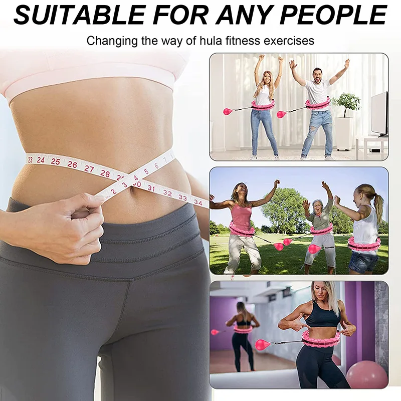 Description Picture 6 of itemSlimming Hoop With Weight Exercise Weights Sport Sports Hoop Waist Trainer Exercise At Home Fitness Belly Abdominal Adjustable