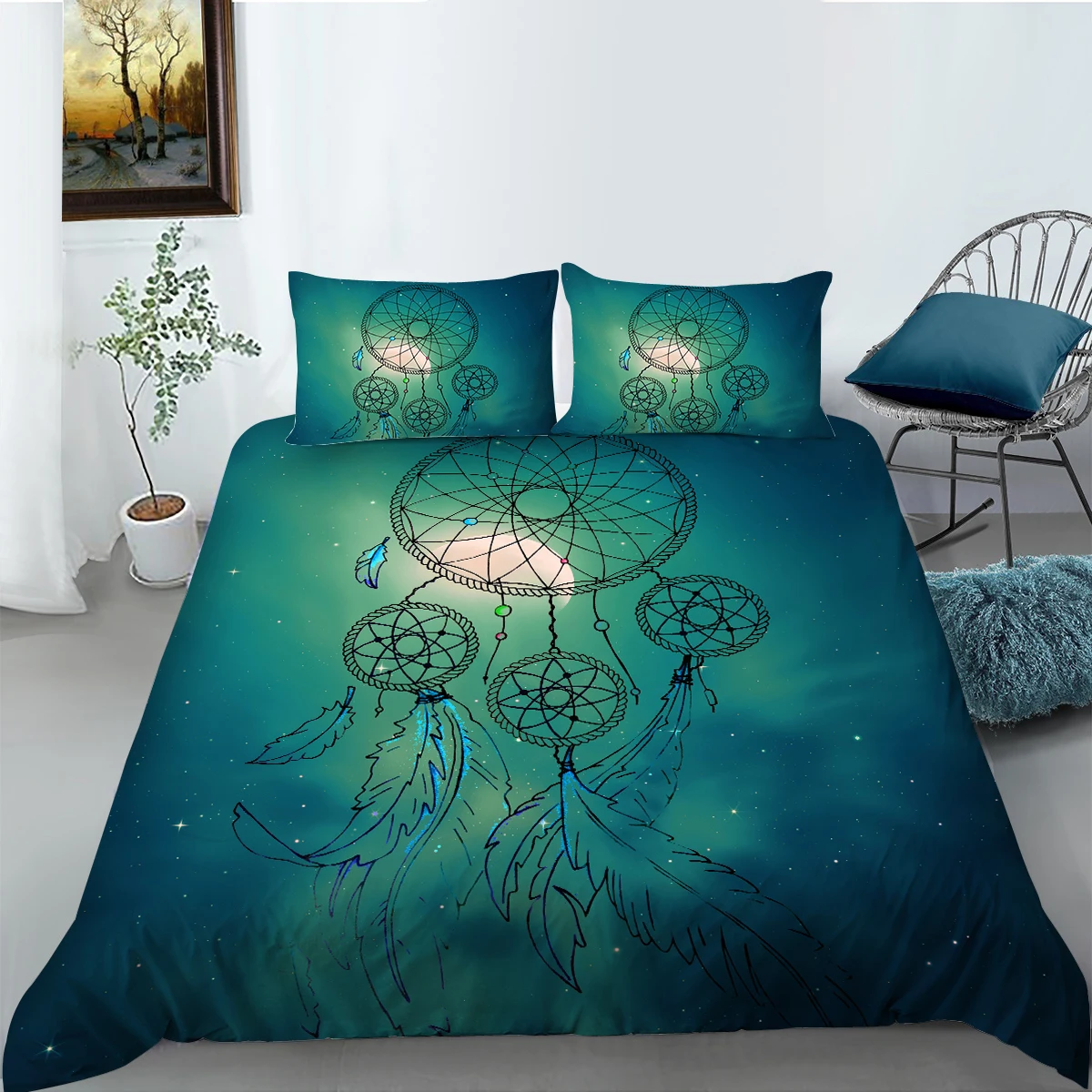 

Comforter Cover Set 3D Quilt Cover Bedding Set Duvet Cover Luxury Dream Catcher Bedclothes