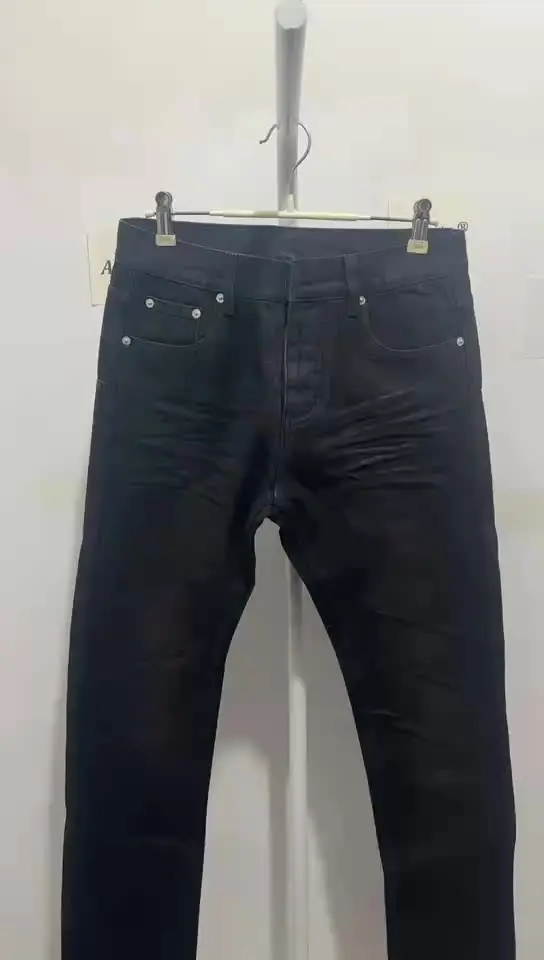 HKSH Autumn New Men Tide Dark Vintage Stylish Damage Waxed Denim