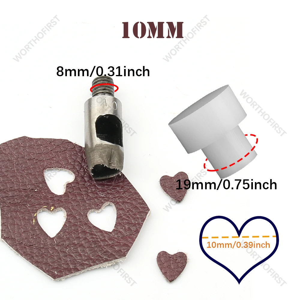 Multiple Shapes Punching M8 Thread Hand Press Special-shaped Punch Leathercraft Belt Cut DIY Handmade Accessories