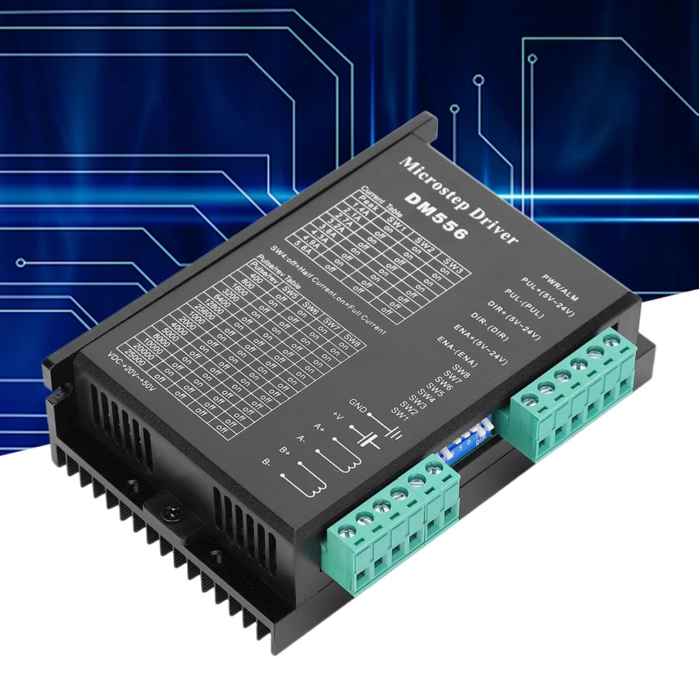 DM556 스테퍼 모터 드라이버 20-50VDC 저소음 간섭 방지 200kHz 펄스 입력 주파수