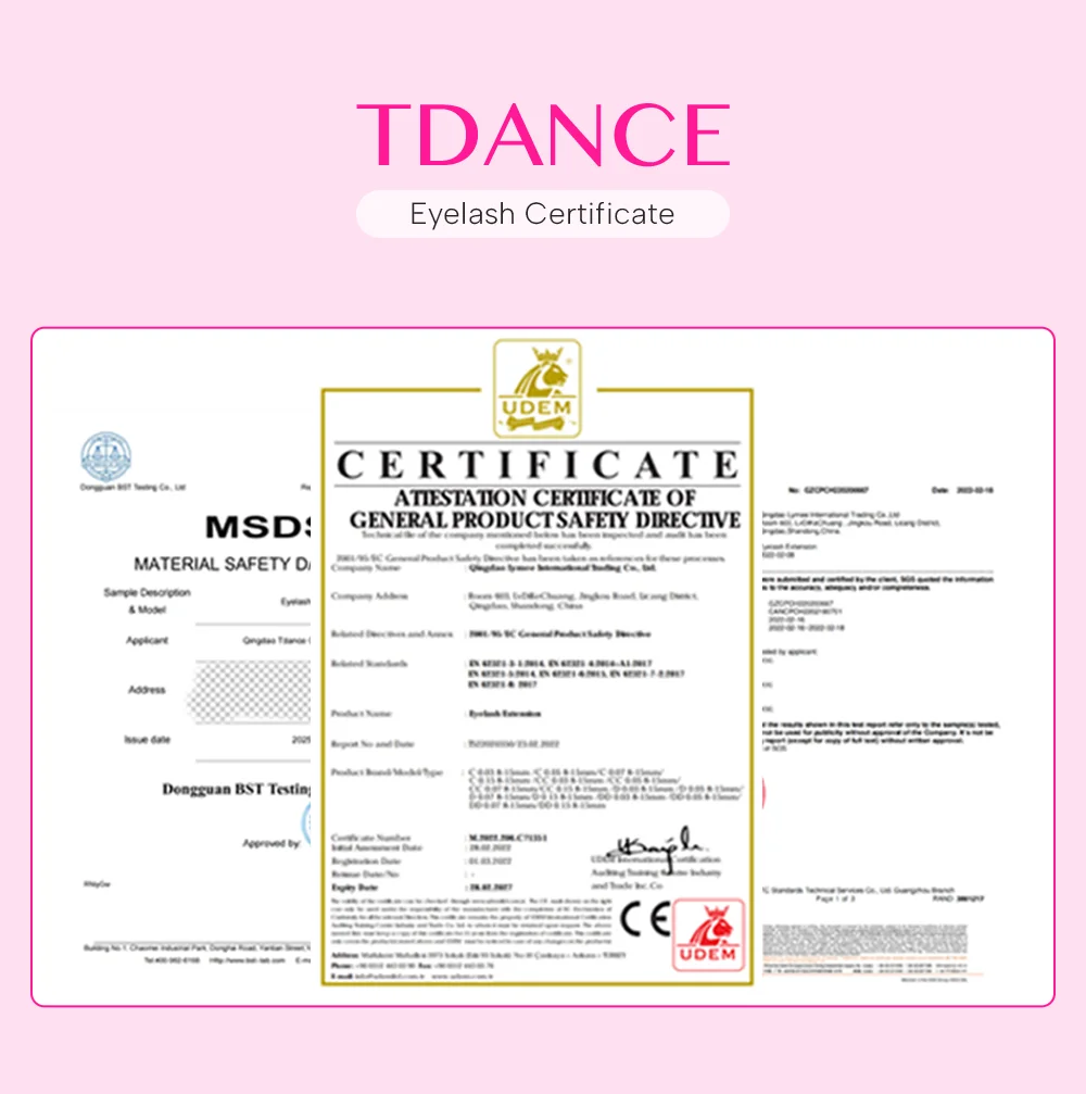 TDANCE YY Wimpernverlängerung, zwei Spitzen, 0,05/0,07 C/D, weiches Licht, natürliches Make-up, Netz, Kreuz, individuelle Premium-Nerz-Falsche Wimpern – Detail 6
